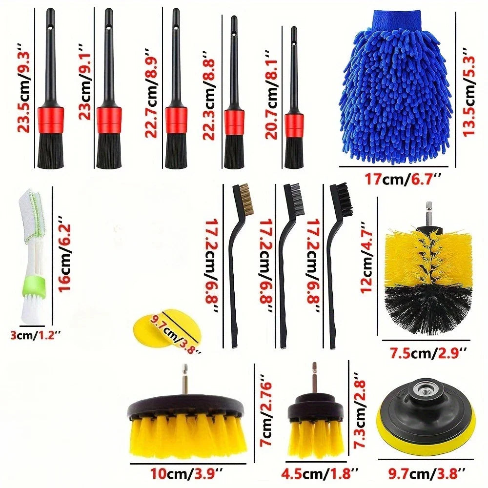 Car Detailing Brush Set Ultimate Auto Cleaning Kit For Vents